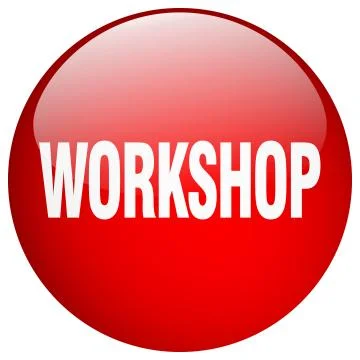 Workshop red round gel isolated push button Stock Illustration
