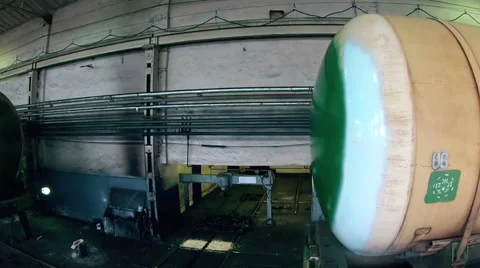 Workshop for repair of trains Stock Footage 64896160