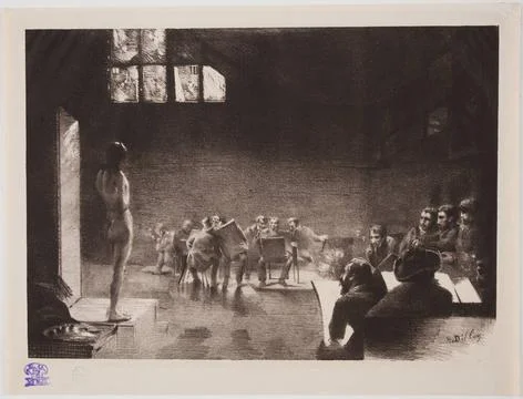 Workshop Session Atelier Interior / screening in the studio interior of th... Stock Photos
