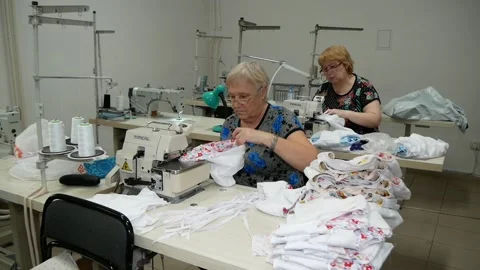 Workshop for sewing underwear. Stock Footage 197552428