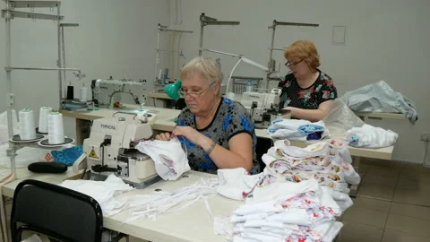 Workshop for sewing underwear. Stock Footage 197552531