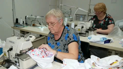 Workshop for sewing underwear. Stock Footage 197552546