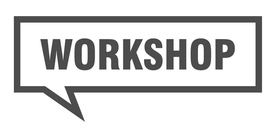 Workshop sign. workshop square speech bubble. workshop Stock Illustration