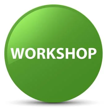 Workshop soft green round button Stockillustratie