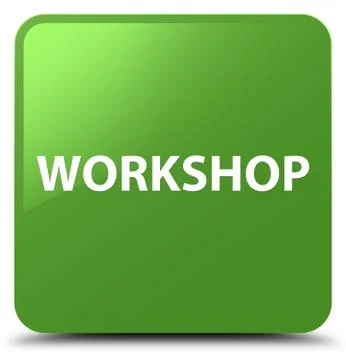 Workshop soft green square button Illustrazione stock