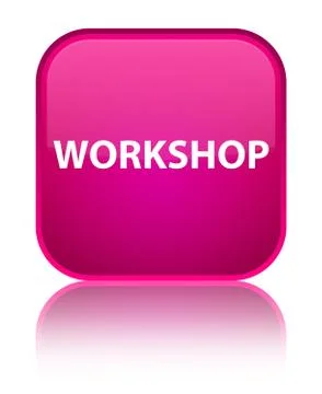Workshop special pink square button Stock Illustration