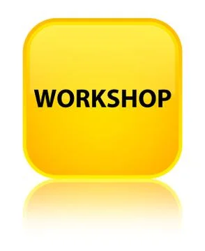 Workshop special yellow square button Stock Illustration
