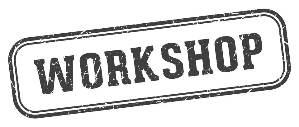 Workshop stamp. workshop rectangular stamp on white background Illustrazione stock