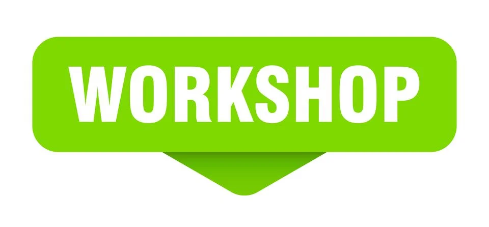 Workshop sticker. workshop sign on transparent background Illustrazione stock