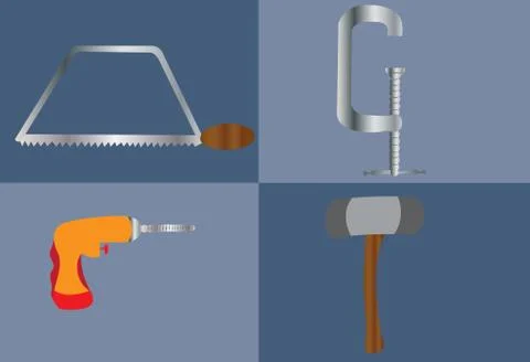 Workshop tools 1 Stock Illustration