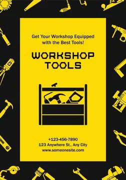 Workshop Tools Poster Stock Illustration