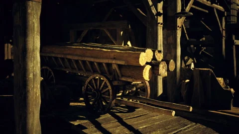 Workshop tools stored. Carpentry workshop with antique tools Stock Footage 339800659