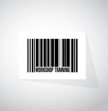 Workshop training barcode sign concept Illustration