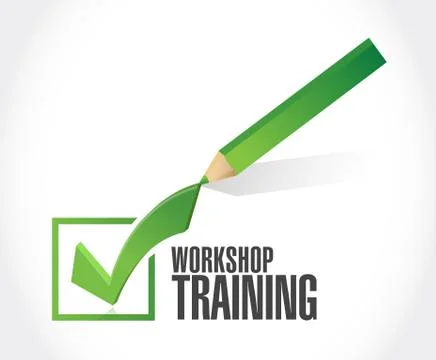 Workshop training check mark sign concept イラスト素材