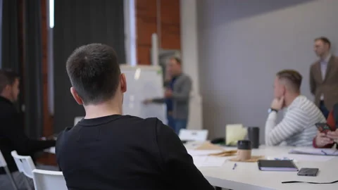 Workshop training at university. Speaker Seminar Corporate Business Meeting Stock Footage 166962006
