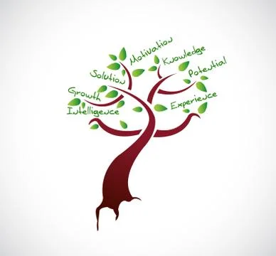 Workshop tree concept illustration design Stock Illustration