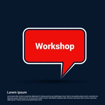 Workshop typography with elegent design vector Stock Illustration