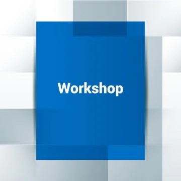 Workshop typography with elegent design vector Stock Illustration