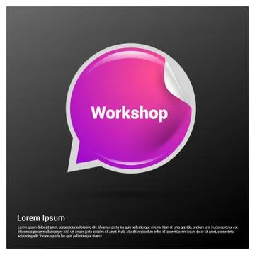 Workshop typography with elegent design vector Stock Illustration