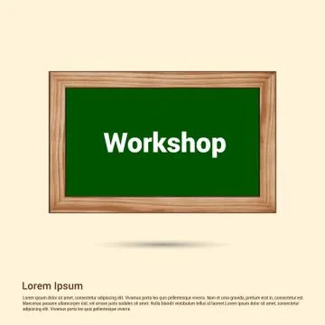 Workshop typography with elegent design vector Stock Illustration
