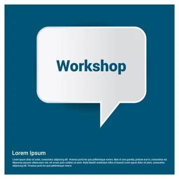 Workshop typography with elegent design vector Stock Illustration