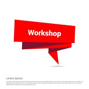 Workshop typography with elegent design vector Stock Illustration