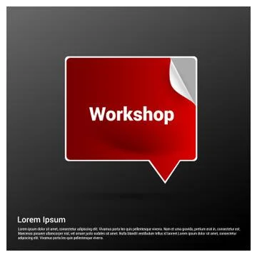 Workshop typography with elegent design vector Stock Illustration