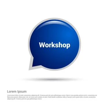 Workshop typography with elegent design vector Stock Illustration