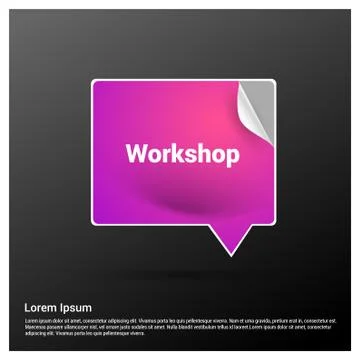 Workshop typography with elegent design vector Stock Illustration