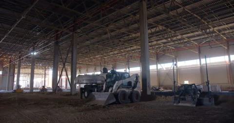 In the workshop under construction there is equipment without movement Stock Footage 161984725