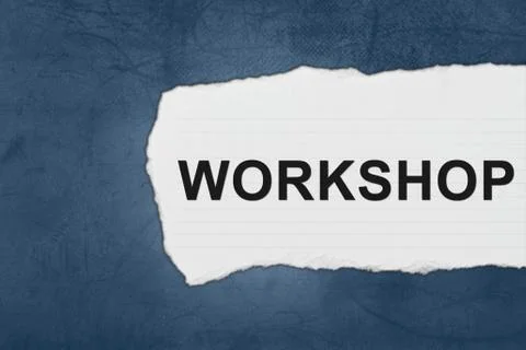 Workshop with white paper tears Illustrazione stock