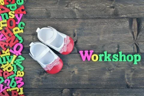 Workshop on wooden table Photos