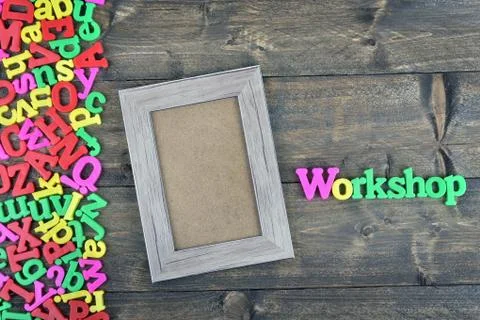 Workshop on wooden table Stock Photos
