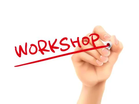 Workshop word written by hand Stock Illustration