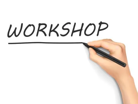 Workshop word written by hand Stock Illustration