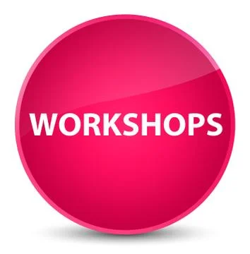 Workshops elegant pink round button 스톡 일러스트