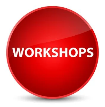 Workshops elegant red round button Stock Illustration