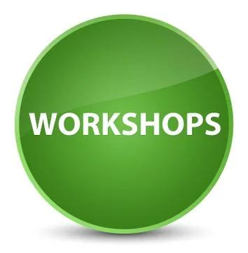 Workshops elegant soft green round button Stock Illustration
