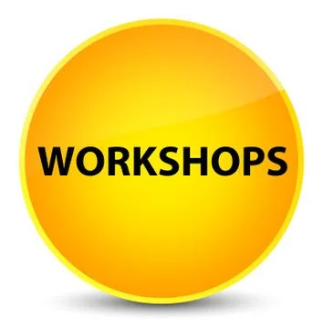 Workshops elegant yellow round button Stock Illustration