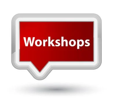 Workshops prime red banner button Illustrazione stock