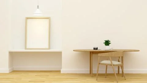 Workspace and studio picture - 3D Rendering Stock Illustration