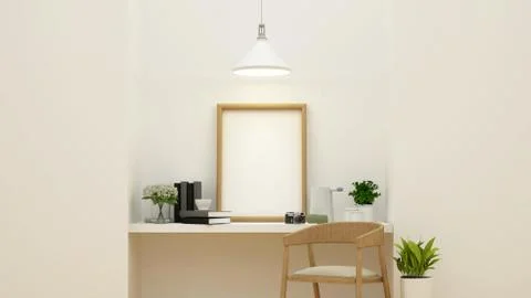 Workspace and studio picture - 3D Rendering Stock Illustration
