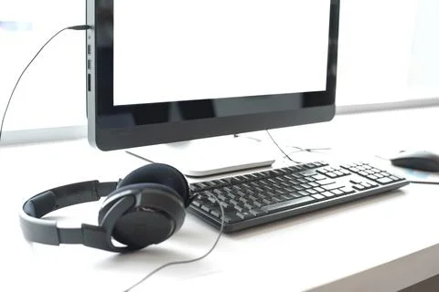 Workspace background Stock Photos