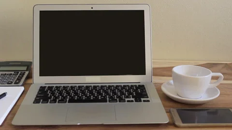 Workspace with computer in home Stock-Footage 63214126