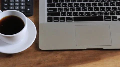 Workspace with computer in home Vídeo Stock 63214176