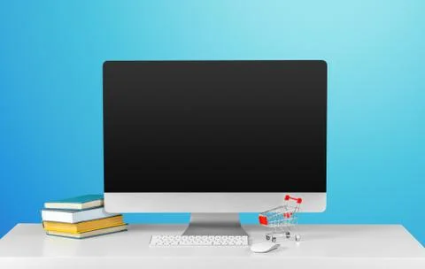 Workspace with computer Stock Photos