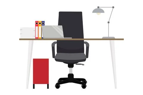 Workspace design Stock Illustration