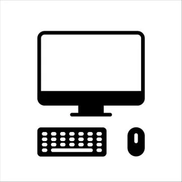 Workspace, devices. Home office. Vector icon. Stock Illustration