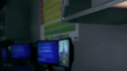 Workspace Filled With Technology and Digital Screens for Collaborative Efforts Stock Footage 347115775