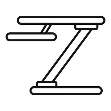 Workspace fit icon outline vector. Table sit Stock Illustration